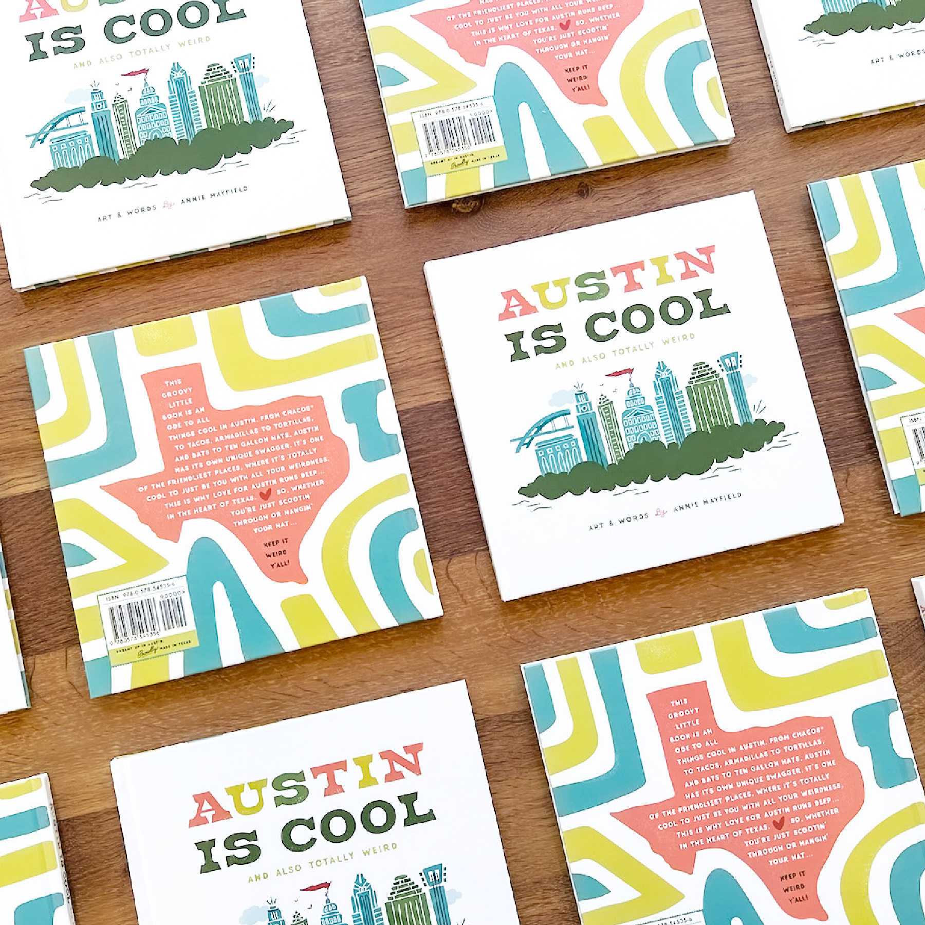 A bulk batch of 'Austin Is Cool' books.