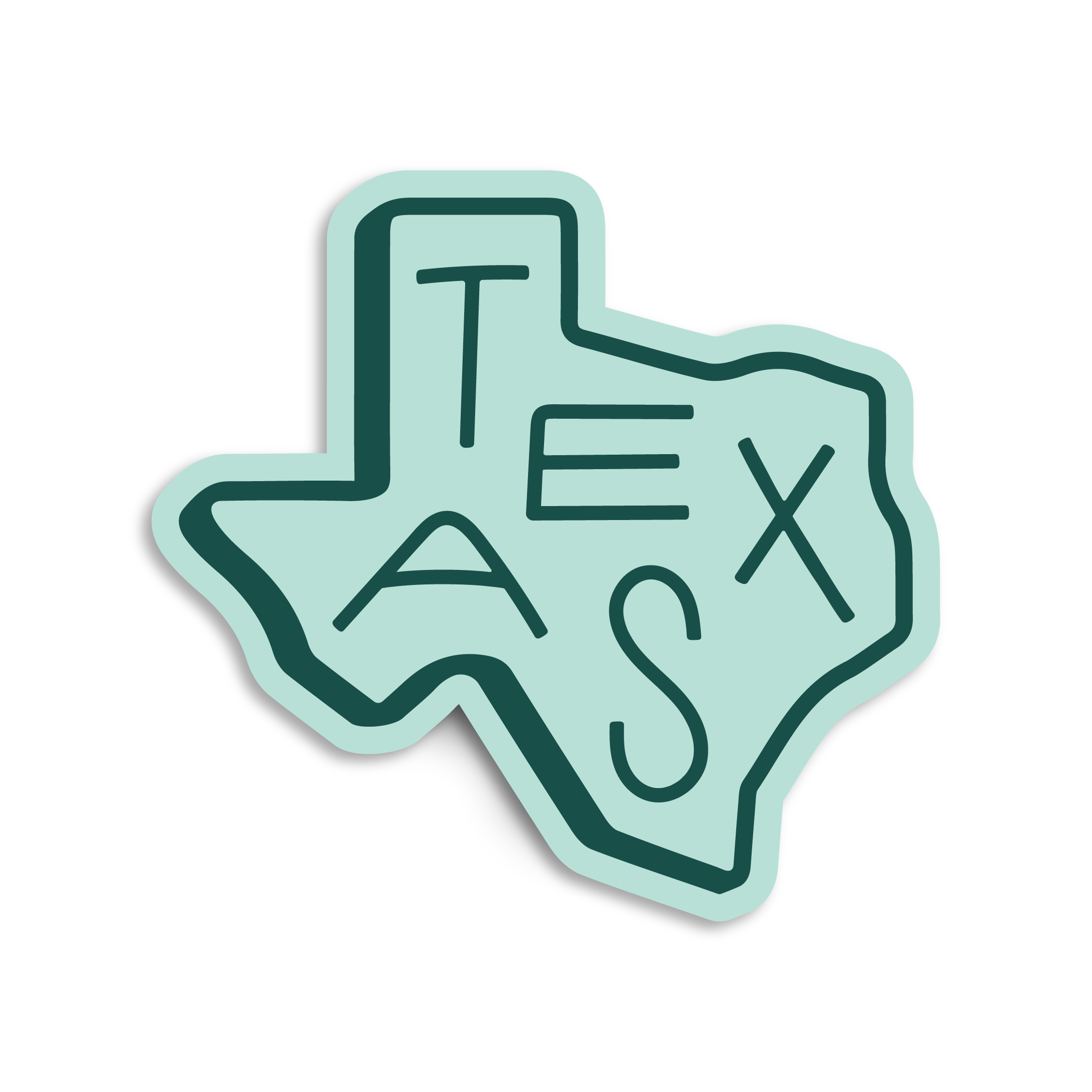 Texas Sticker - Green