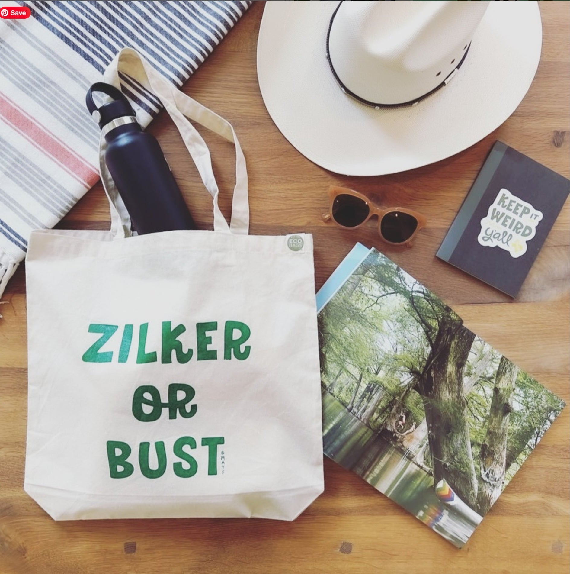 This Zilker tote bag is for all the Austin, Zilker Park fans out there! Perfect for carrying all the things to the park; your groovy shades, a blanket, and even a Topo or two!