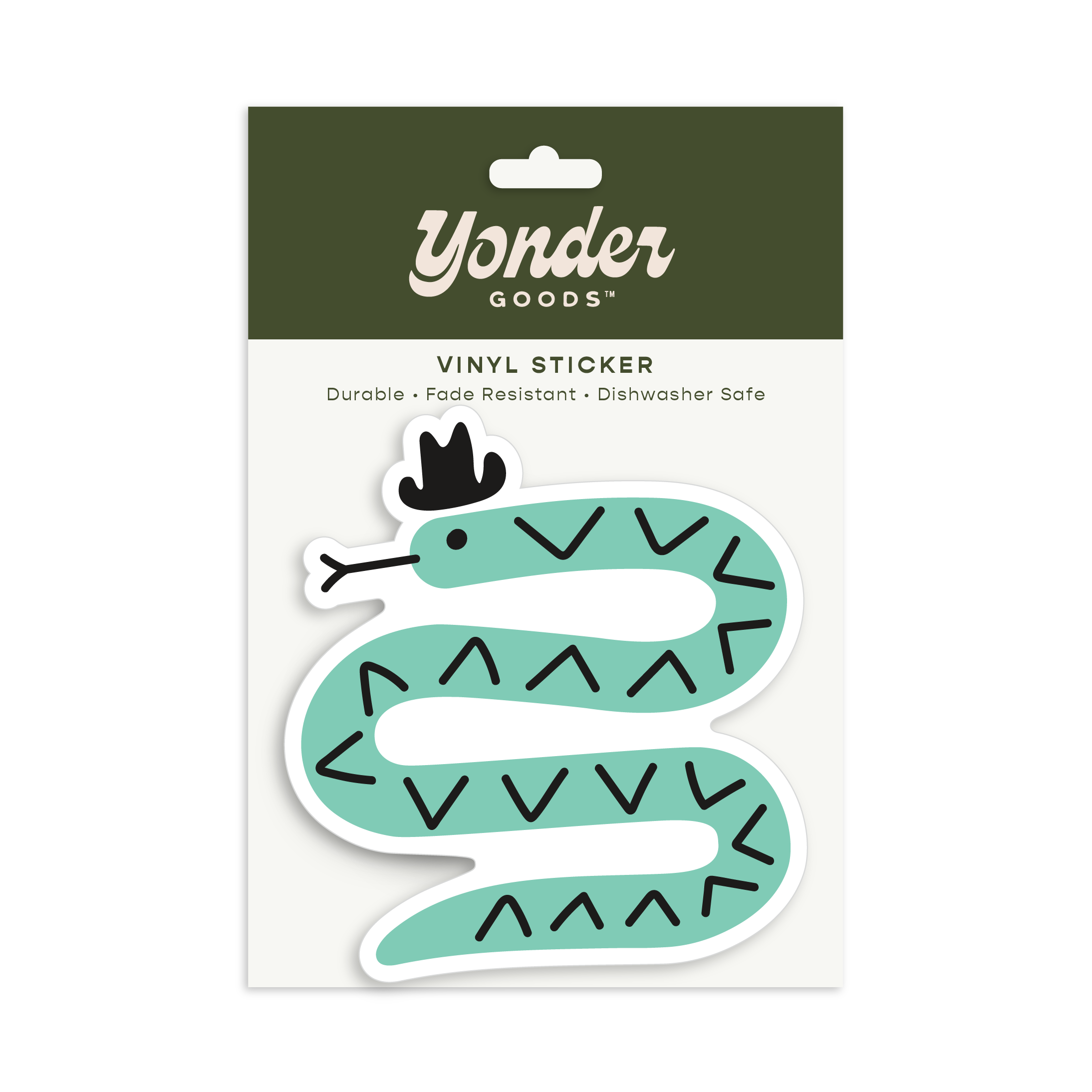 Snake Sticker - Teal