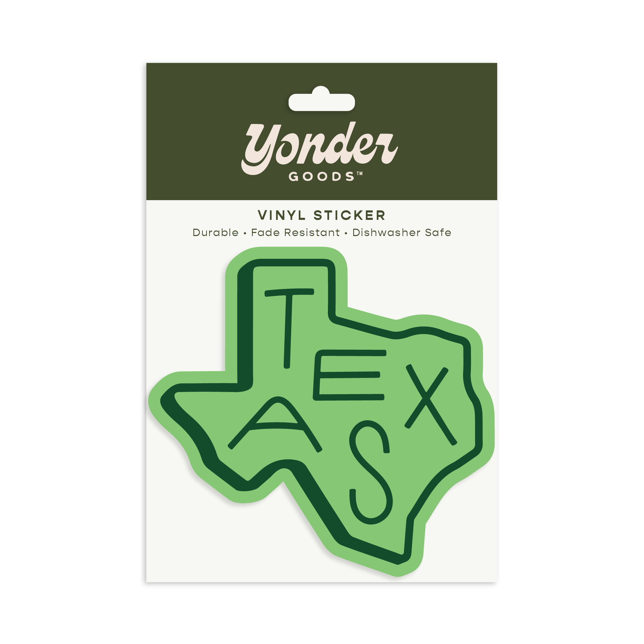 Texas Sticker - Green